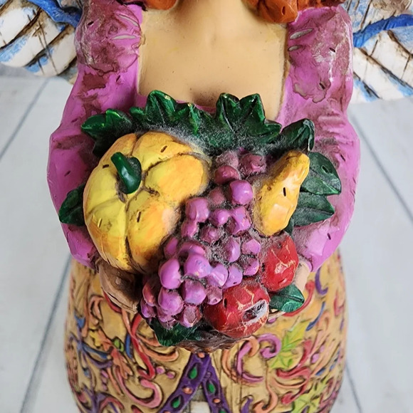 Jim Shore 2004 Retired Heartwood Creek Bountiful Angel 9.5" H B117675 Colorful - Picture 4 of 15